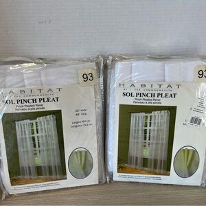 Habitat Sol Pinch Pleat White Curtains